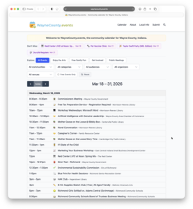 WayneCounty.events screenshot